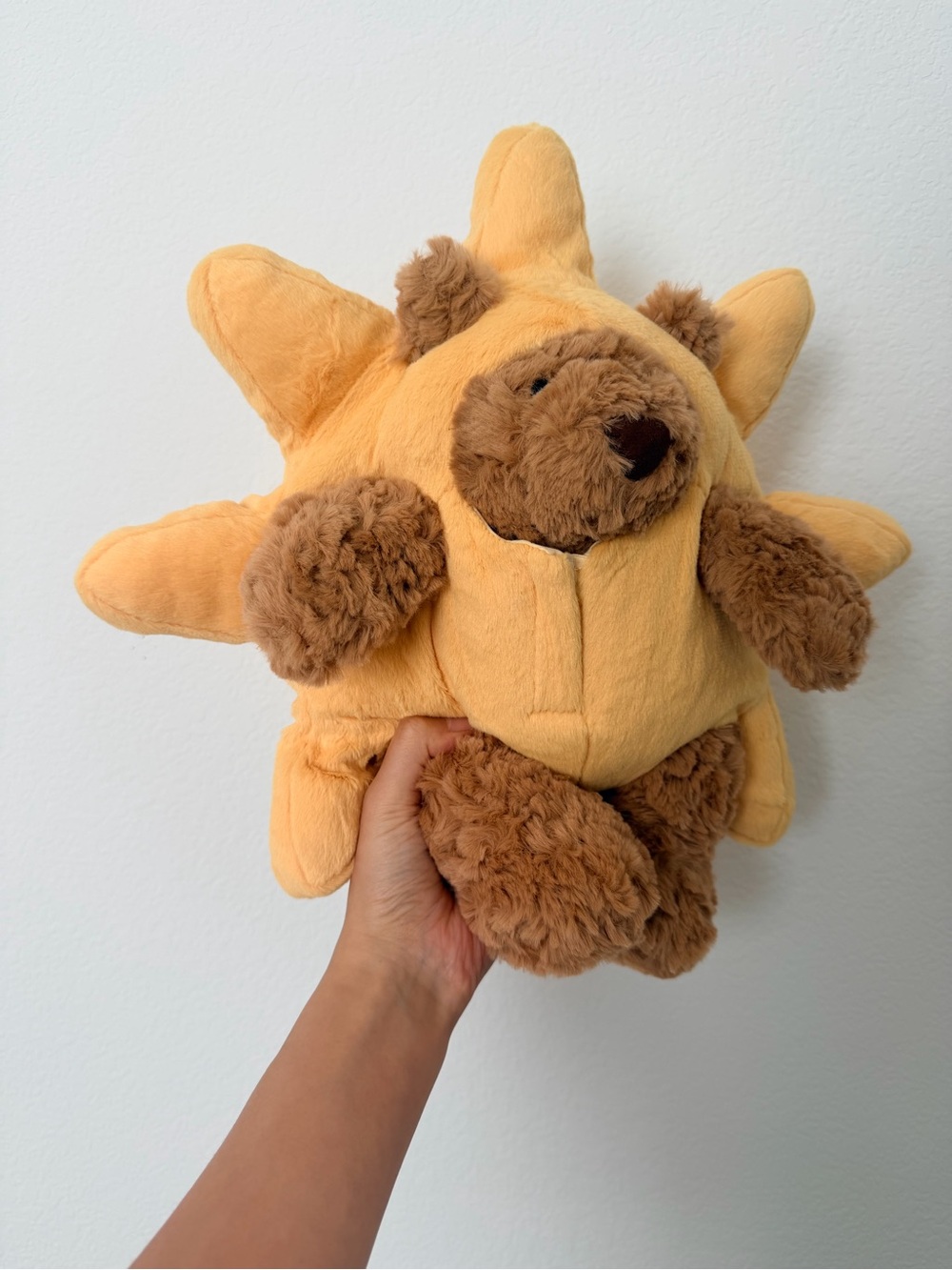Plush Sun bear Toy - Yellow and Brown